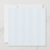 Nautical Wedding Monogram Blue Stripe Bedankkaart (Achterkant)