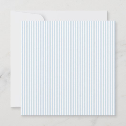 Nautical Wedding Monogram Blue Stripe Bedankkaart (Achterkant)
