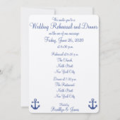 Nautical Wedding Rehearsal Dinner Invitations Kaart (Voorkant)