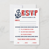  Nautical Wedding Response-kaarten RSVP Kaartje (Voorkant)