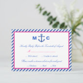 Nautical Wedding RSVP-kaart RSVP Kaartje (Staand voorkant)
