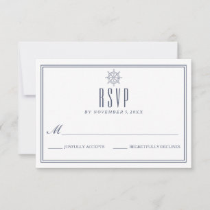 Nautical Wedding RSVP Kaartje