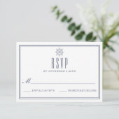 Nautical Wedding RSVP Kaartje (Staand voorkant)