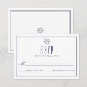 Nautical Wedding RSVP Kaartje (Voorkant / Achterkant)
