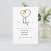 Nautical Wedding RSVP Kaartje (Staand voorkant)