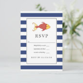 Nautical Wedding RSVP Kaartje (Staand voorkant)