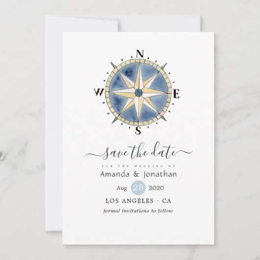 Nautical Wedding Save the Date (Voorkant)