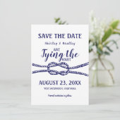 Nautical Wedding Save the Date Kaart (Staand voorkant)