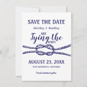 Nautical Wedding Save the Date Kaart (Voorkant)