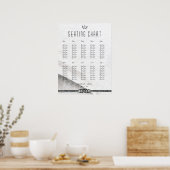 Nautical Wedding Seating Chart 18x24 Grey White Poster (Keuken)