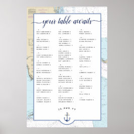 #Nautical #Wedding Seating Chart | Zuid-Florida Poster
