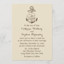  Nautical Wedding Ship Anchor Brown Tan