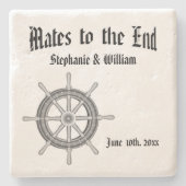 Nautical Wedding Stenen Onderzetter (Voorkant)