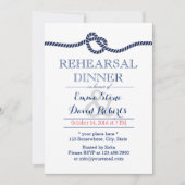 Nautical Wedding Tying the Knot Rehearsal Dinner Kaart (Voorkant)