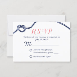 Nautical Wedding Tying the Knot RSVP