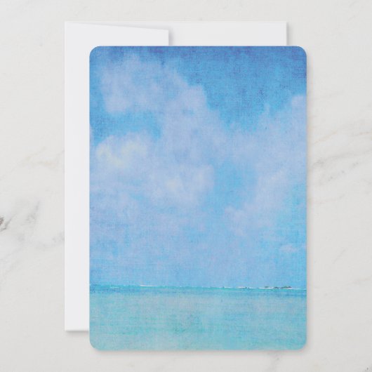 Nautical Wedding Vow Renewal Kaart (Achterkant)