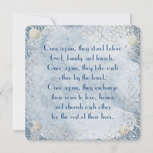 Nautical Wedding Vow Renewal Kaart (Voorkant)
