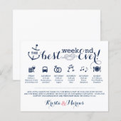 Nautical Wedding Weekend Itinerary (Voorkant / Achterkant)