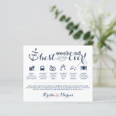 Nautical Wedding Weekend Itinerary (Staand voorkant)