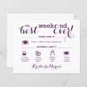 Nautical Wedding Weekend Itinerary (Voorkant / Achterkant)