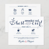 Nautical Wedding Weekend Itinerary 2 (Voorkant / Achterkant)