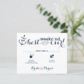 Nautical Wedding Weekend Itinerary 2 (Staand voorkant)