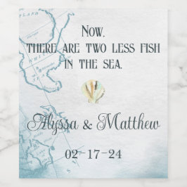 Nautical Wedding Wine Labels Wijn Etiket