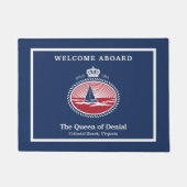 Nautical Welcome Aboard Sailboat Marine Rope Deurmat (Voorkant)