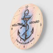 Nautical Welcome Aboard's Name Old Anchor Grote Klok (Hoek)