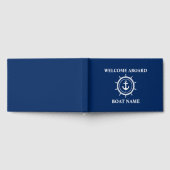 Nautical Welcome Anchor Helm Boat Name Gastenboek (Volledig)