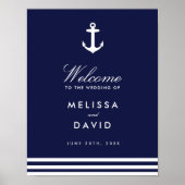 Nautical Welcome Sign (11x14) Poster (Voorkant)