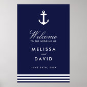 Nautical Welcome Sign (24x36) Poster (Voorkant)