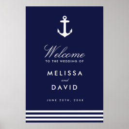 Nautical Welcome Sign (24x36) Poster