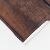 Nautical Whale Anchor & Helm Dark Wooden Planten Fleece Deken (Hoek)