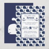 Nautical Whale Birthday Card Kaart (Voorkant / Achterkant)