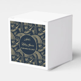 Nautical Whale Blue Baby shower Bedankdoosjes