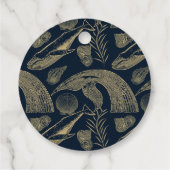  Nautical Whale Blue Baby shower Bedankjes Labels (Achterkant)