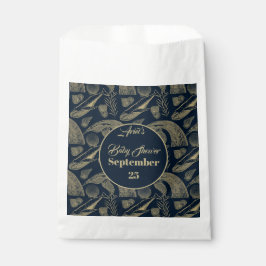 Nautical Whale Blue Baby shower Bedankzakje