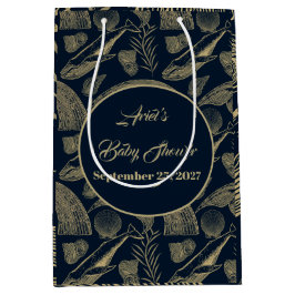 Nautical Whale Blue Baby shower Medium Cadeauzakje