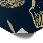  Nautical Whale Blue Baby shower Poster (Hoek)