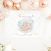 Nautical Whale Jellyfish Girl Baby shower Welkom Spandoek