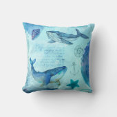 Nautical Whale Kussen (Voorkant)
