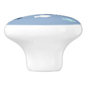Nautical Whale Nursery Drawer Pull Knob Keramische Knop (Zijkant)