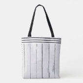 Nautical Whale Shiplap Beach Tote Bag (Achterkant)