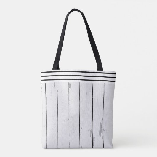 Nautical Whale Shiplap Beach Tote Bag (Achterkant)