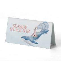 Nautical Whale Snack Bar Sign