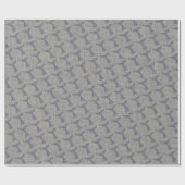 Nautical Whale Tail Line Art Cadeaupapier (Vlak)