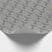 Nautical Whale Tail Line Art Cadeaupapier (Hoek)