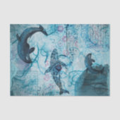 Nautical Whale Tissue Paper Tissuepapier (Voorkant)