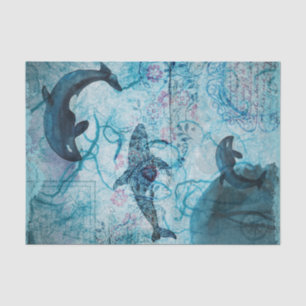 Nautical Whale Tissue Paper Tissuepapier